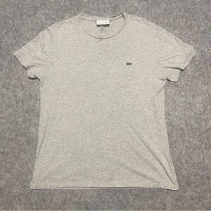Lacoste Shirt Women’s 4 Gray Short Sleeve T Shirt READ DESCRIPTION